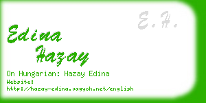 edina hazay business card